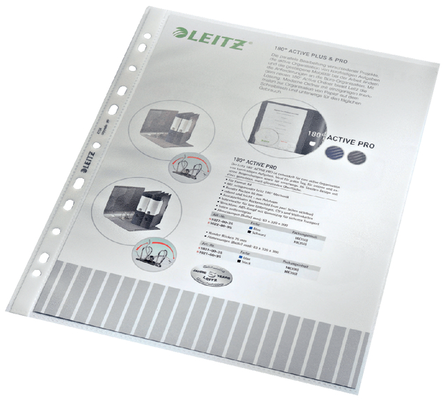 Showtas Leitz Premium 0.10mm PP A4 transparant 100 stuks afbeelding