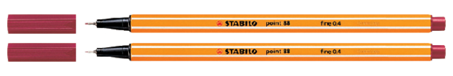 Fineliner STABILO point 88/50 fijn donkerrood afbeelding