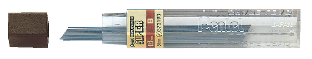 Pentel Potloodstift B 0.3mm zwart kokerà 12 stuks