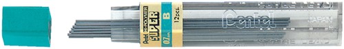 Potloodstift Pentel B 0.7mm zwart koker à 12 stuks