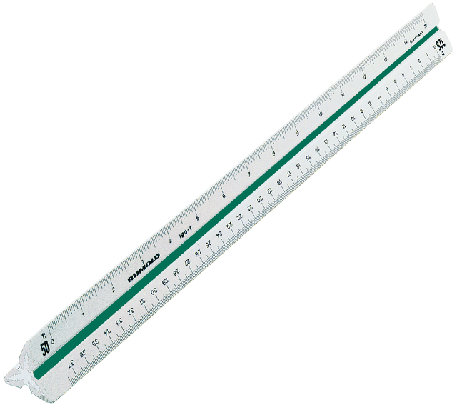 Schaalstok Rumold 150/30 DIN 1:2.5/5/10/20/50/100 afbeelding