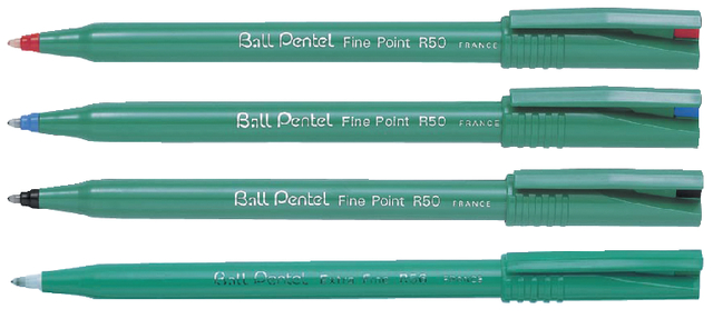 Rollerpen Pentel R50 medium blauw — Foto 2 van 2