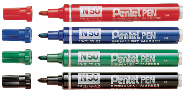 Viltstift Pentel N50 rond 1.5-3mm blauw — Foto 2 van 2