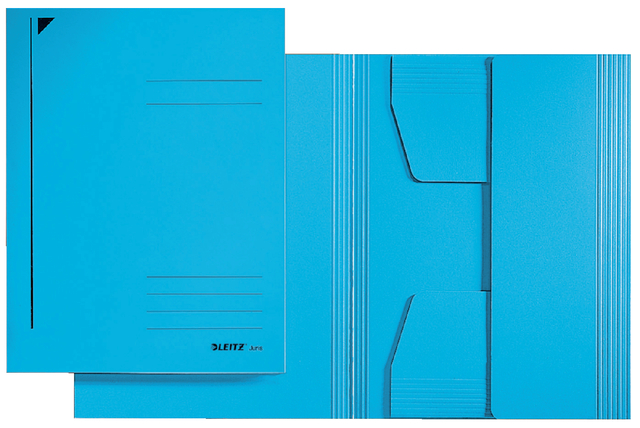 Dossiermap Leitz A3 3 kleppen 430gr blauw afbeelding