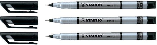 Stabilo Sensor Fineliner – 0,3 Mm Schwarz, 3er Pack Für Präzises Schreiben & Zeichnen