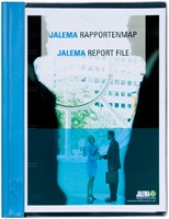 Rapportenmap Djois met snelhechter en dekplaatje A4 blauw