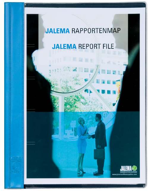 Rapportenmap Djois met snelhechter en dekplaatje A4 blauw afbeelding