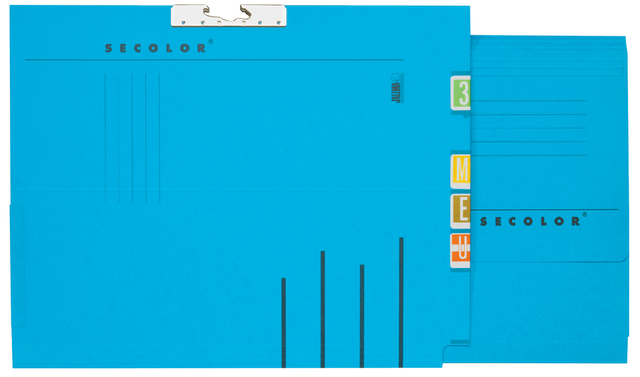 Verzamelmap Djois Secolor A4 lateraal recycled blauw afbeelding