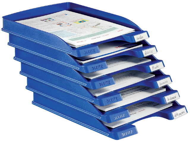 Brievenbak Leitz Plus Slim A4 blauw afbeelding