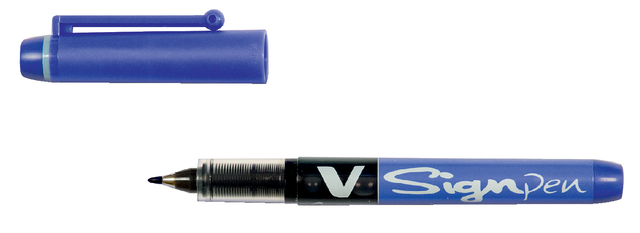 Fineliner PILOT V Signpen fijn blauw afbeelding
