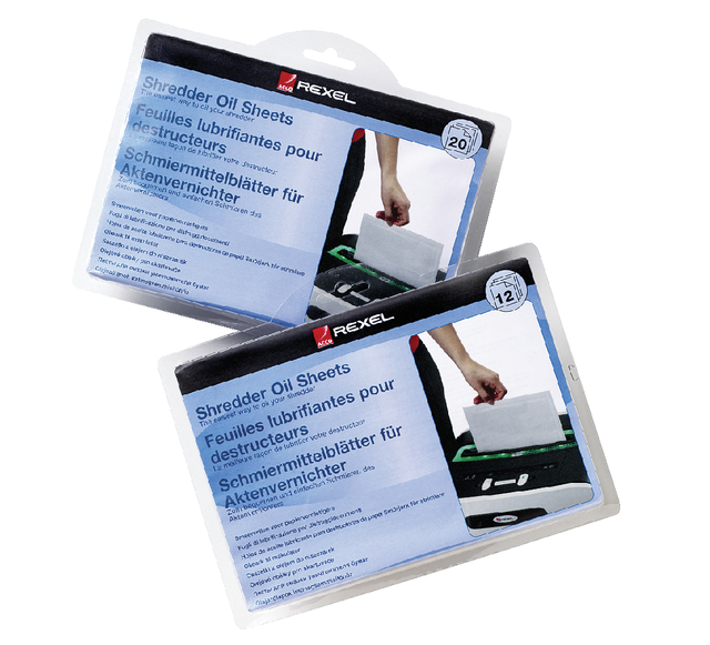 Olie voor papiervernietiger sheet Rexel 20vel afbeelding