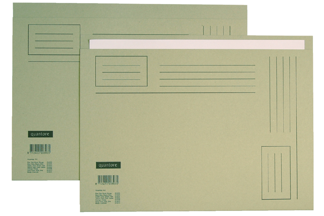 Vouwmap Quantore Folio ongelijke zijde 230gr grijs afbeelding