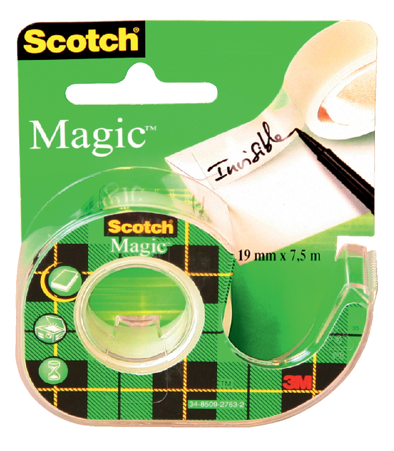 Plakband Scotch Magic 810 19mmx7.5m onzichtbaar + plakbandhouder afbeelding