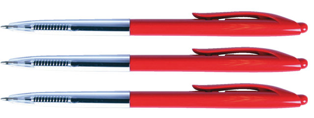 Balpen Quantore drukknop rood medium afbeelding