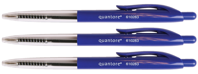 Balpen Quantore drukknop blauw 10 stuks — Foto 2 van 2