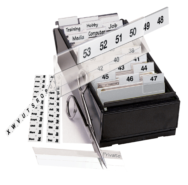 Indextabs Djois 10x150mm zelfklevend aanpasbaar permanent wit 5 stuks afbeelding