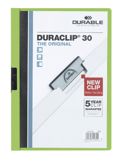 Klemmap Durable Duraclip A4 3mm 30 vellen groen afbeelding