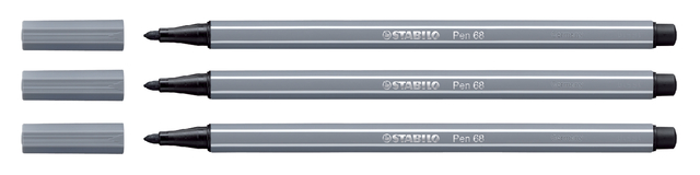 Viltstift STABILO Pen 68/96 medium donkergrijs afbeelding