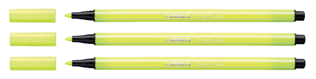 Viltstift STABILO Pen 68/024 medium neon geel afbeelding