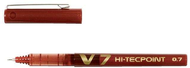 Rollerpen PILOT Hi-Tecpoint V7 medium rood afbeelding