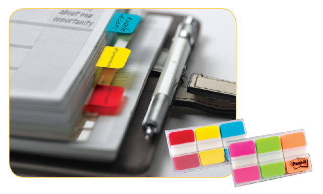 Indextabs Post-it 686GOT 25.4x38mm strong roze en groen 36 tabs — Foto 2 van 2