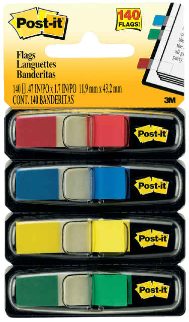 Indextabs Post-it 6834 11,9x43,1mm assorti 140 tabs afbeelding