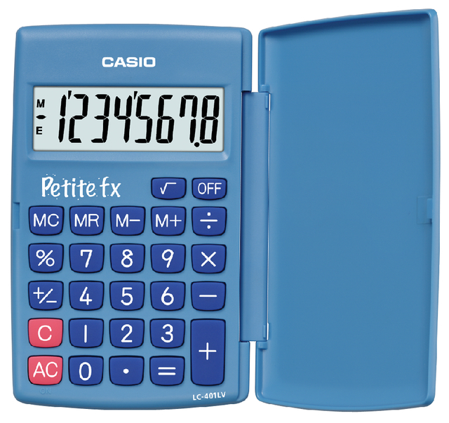 Rekenmachine Casio basisschool blauw afbeelding