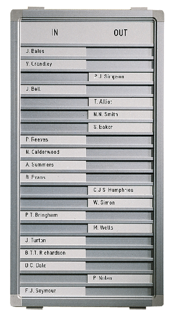 Aan-afwezigheidsbord Legamaster 540x260mm 20 namen afbeelding