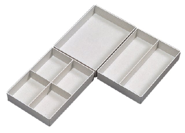 Inzetbak Djois halfhoog 30x122x168mm 1-vaks grijs afbeelding