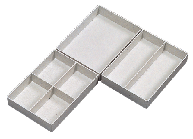 Inzetbak Djois hoog 70x122x168mm 1-vaks grijs afbeelding