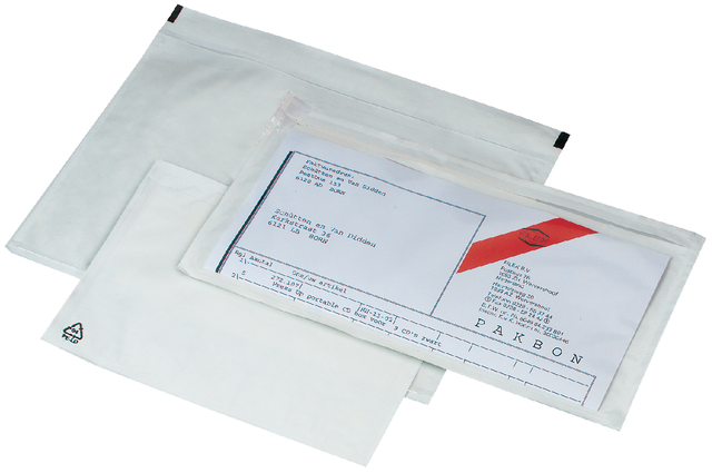 Paklijstenvelop IEZZY zelfklevend onbedrukt 225x165mm 100 stuks afbeelding