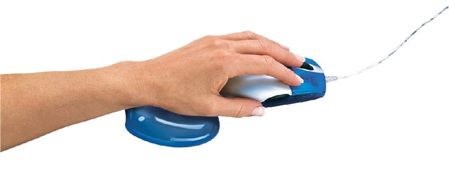 Polssteun voor muis Fellowes Crystals gel transparant blauw afbeelding