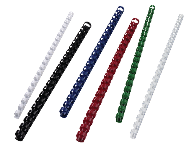 Bindrug GBC 6mm 21-rings A4 wit 100 stuks — Foto 2 van 2