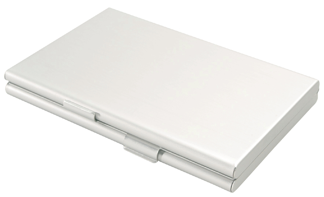 Visitekaartenhouder duo aluminium afbeelding