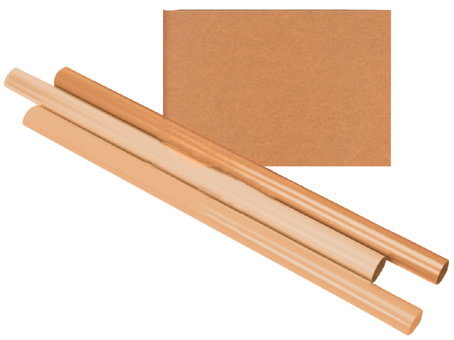 Inpakpapier Kraft gestreept 60gr 100cm x 10m op rol afbeelding