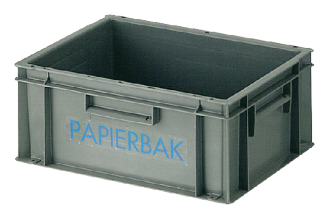 Papierverzamelbak kunststof 40x30x17.5cm grijs afbeelding