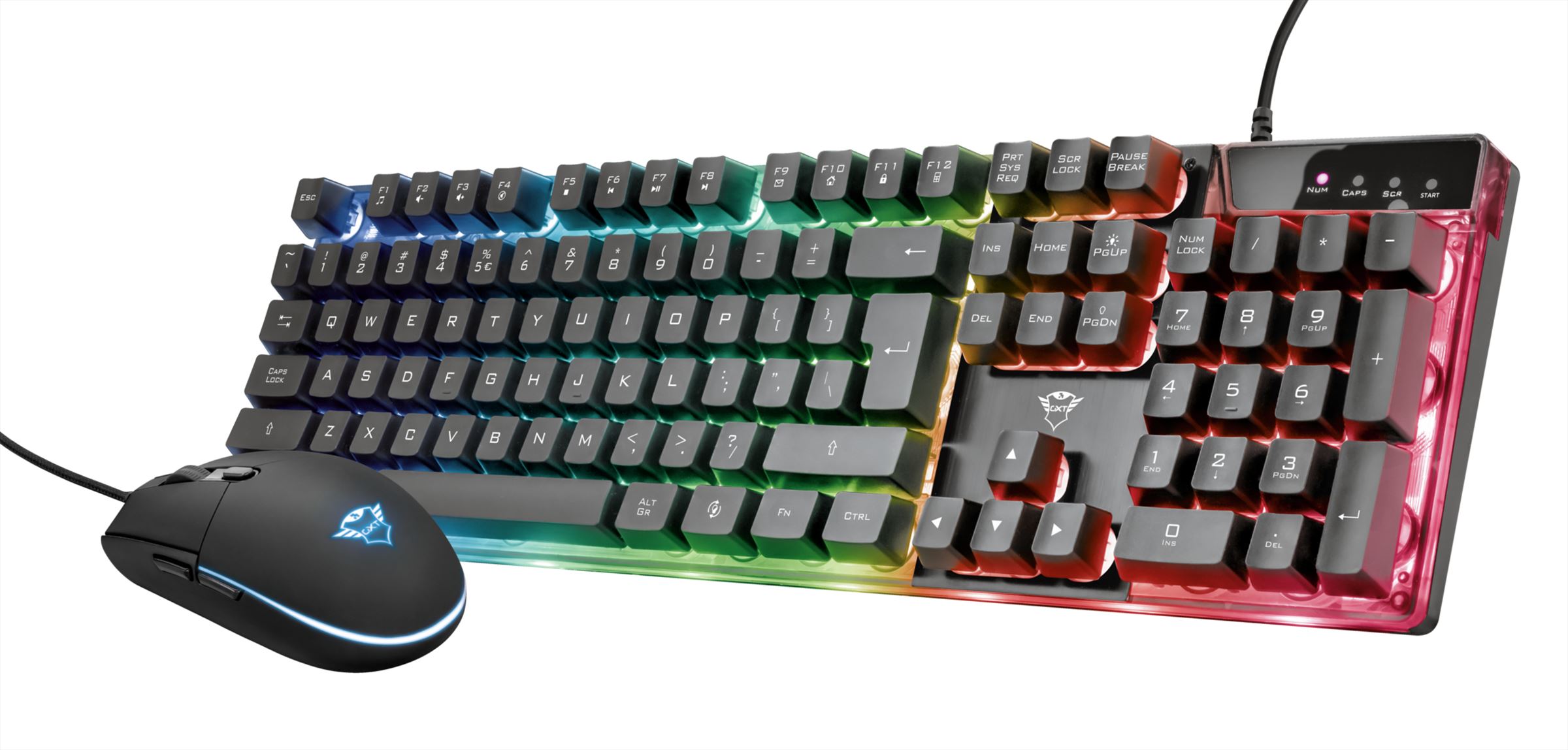 Trust GXT 838 Azor - Gaming Toetsenbord & Muis - Qwerty - Zwart afbeelding