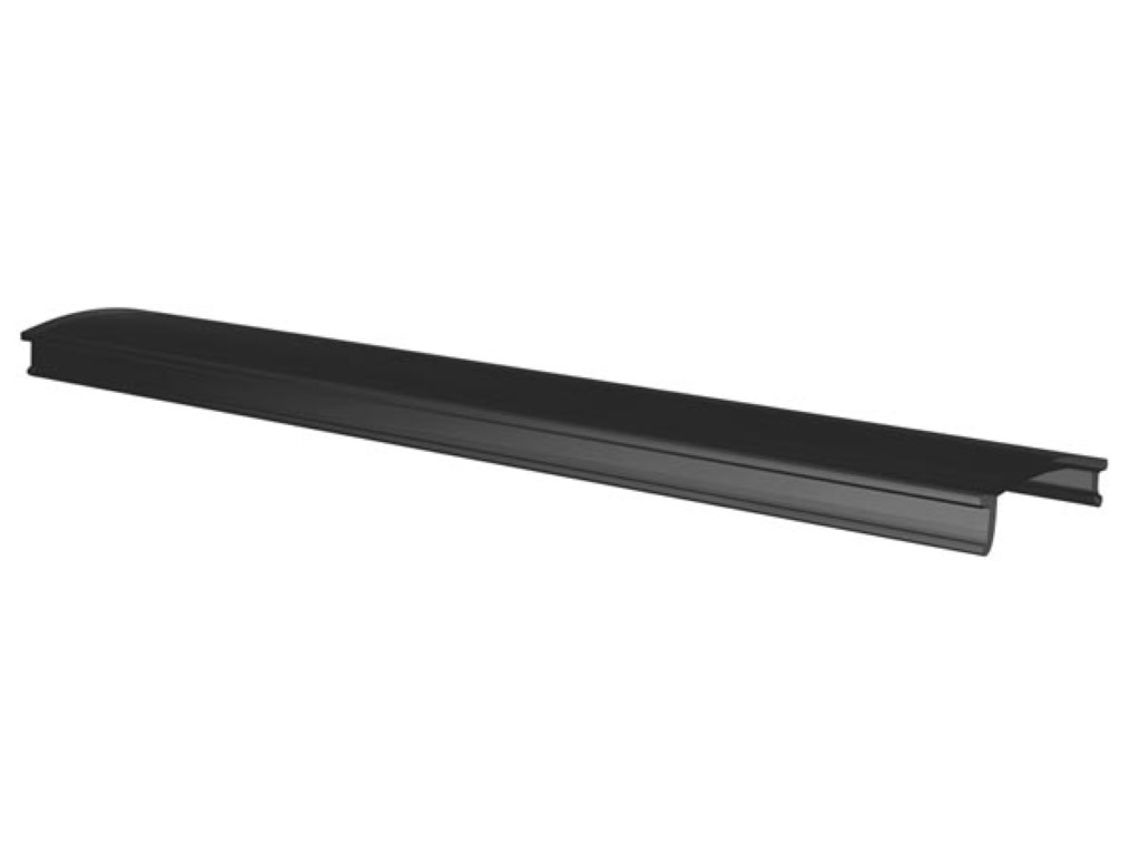 DIFFUSER (BOVEN) VOOR REEKS PROFIELEN &apos;WALL LED LAMP, SL&apos; - POLYCARBONAAT - UV-BESTENDIG - 2 m - MAT ZWART afbeelding
