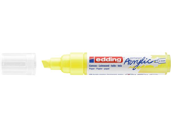Acrylmarker edding e-5000 breed neon geel afbeelding