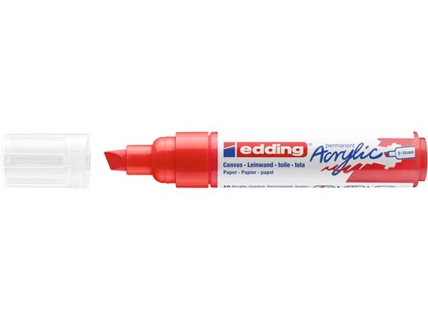 Acrylmarker edding e-5000 breed verkeersrood afbeelding
