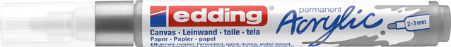 Acrylmarker edding e-5100 medium zilver afbeelding