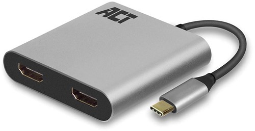 USB-C naar HDMI-adapter voor 2 monitoren, MST