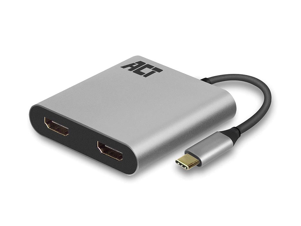 USB-C naar HDMI-adapter voor 2 monitoren, MST afbeelding