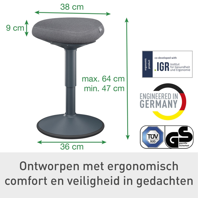 Leitz Ergo Comfortabele Zitkruk donkergrijs — Foto 2 van 2