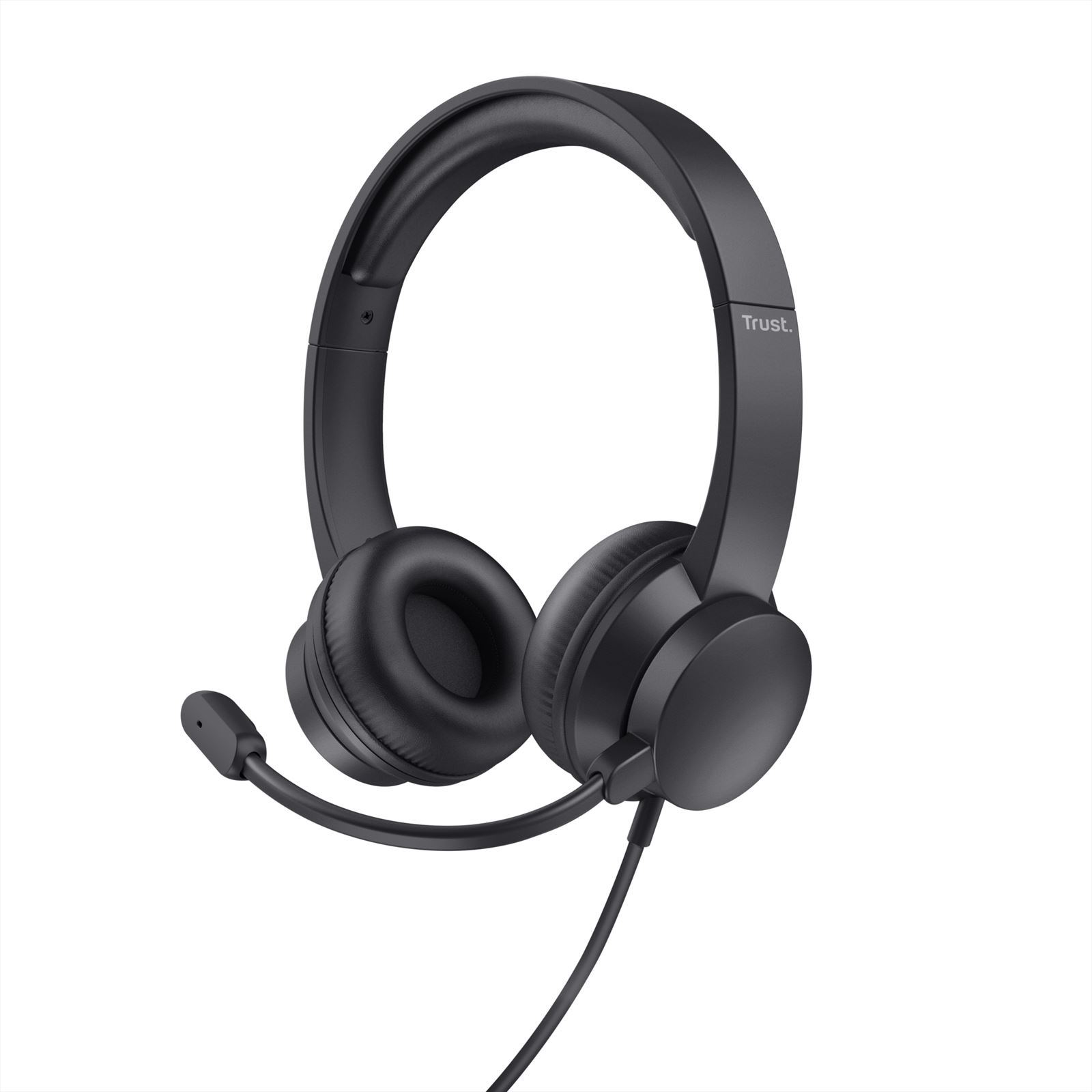 Trust HS-201 Headset Bedraad Hoofdband Kantoor/callcenter USB Type-A Zwart afbeelding
