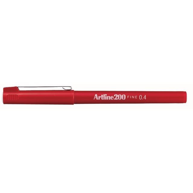 Fineliner Artline 200 rond fijn rood afbeelding