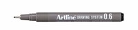 Fineliner Artline technisch 0.6mm zwart