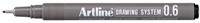 Fineliner Artline technisch 0.6mm zwart