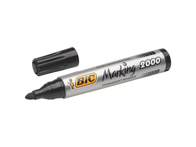 Viltstift Bic 2300 ecolutions schuin medium zwart afbeelding