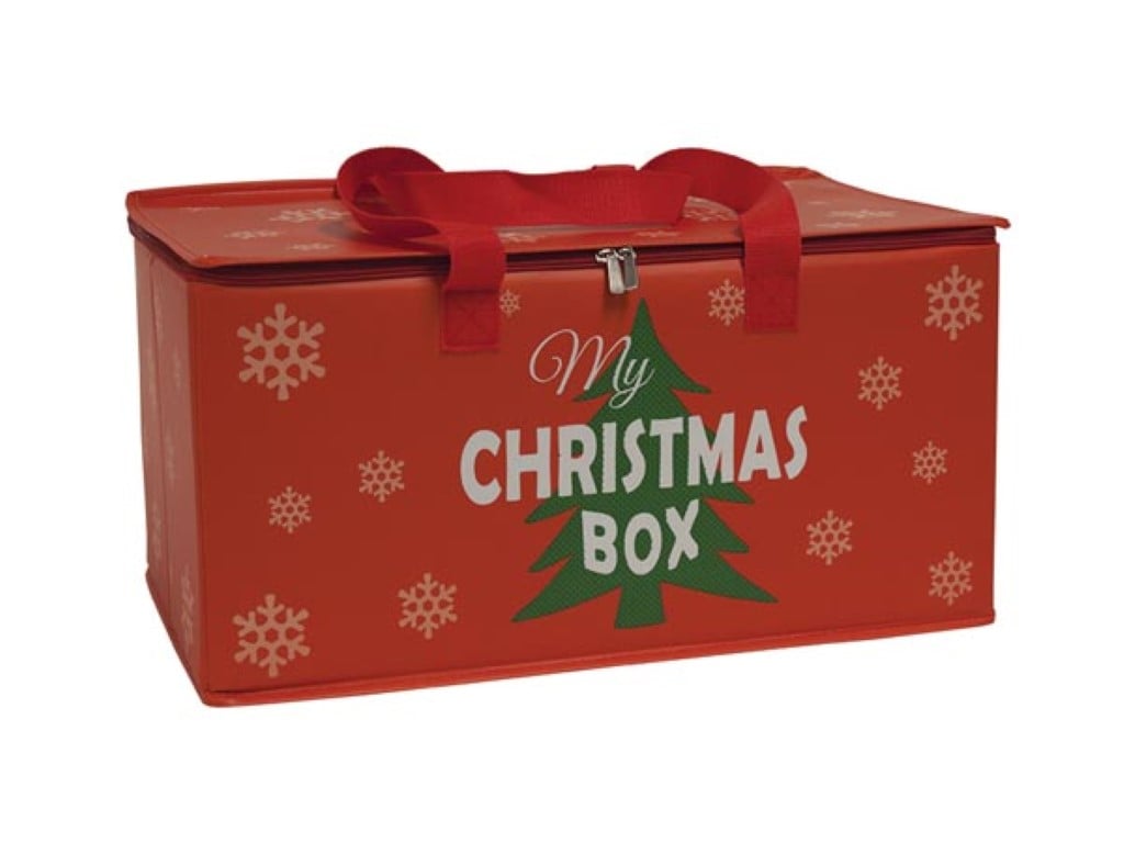 Opbergdoos voor kerstaccessoires - 50 X 30 cm - rood afbeelding